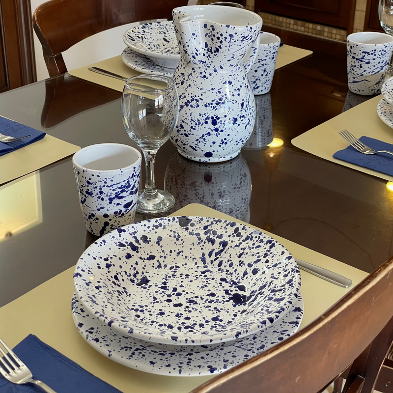 Set vino schizzato blue